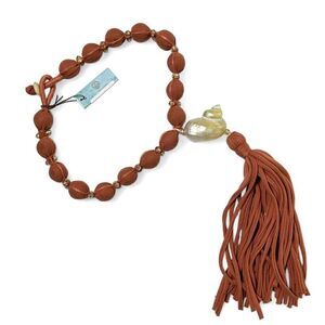 NEW Mare Sole Amore Luna Necklace OS Statement Boho Natural Lagenlook Beachy